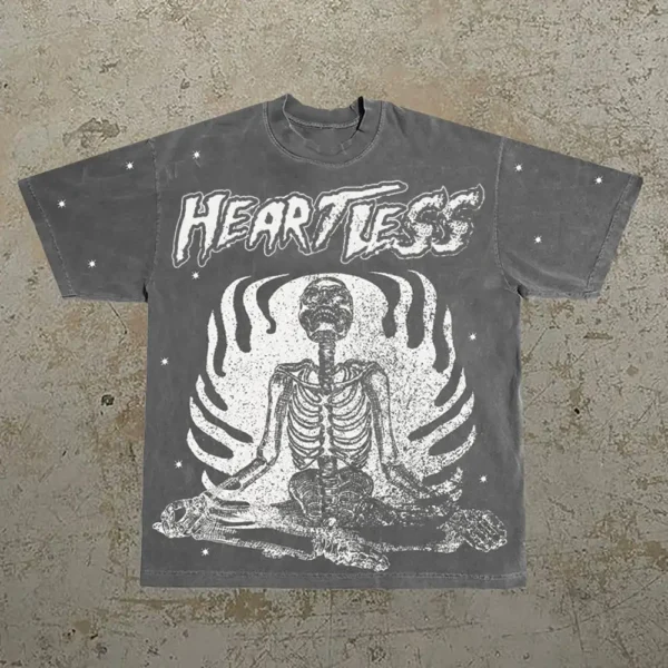 Harajuku Fashionable personality street graphic t shirt American y2k top oversized Couples streetwear goth shirts women clothes - Image 21