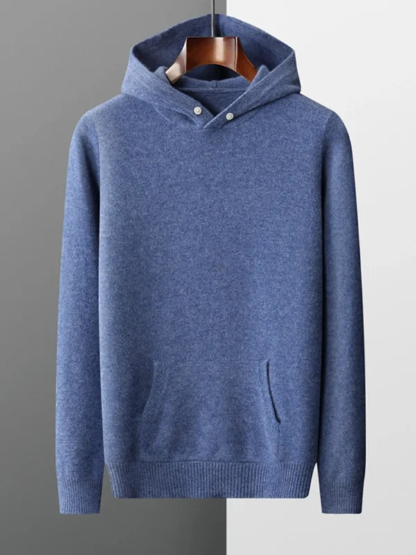 Men's sweater 100% pure wool knitted pullover autumn and winter thickened cashmere sweater casual knitted loose men's tops - Image 3