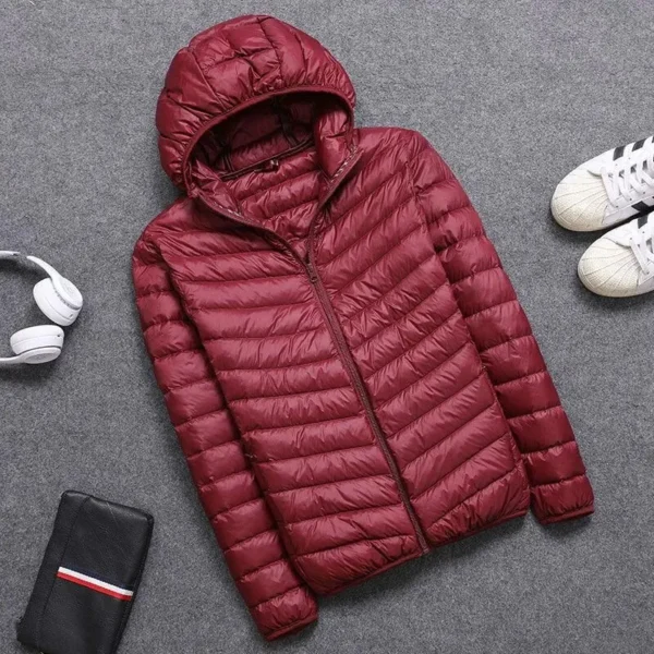 Autumn Winter Men Lightweight Velvet Cotton Clothes Stand Collar Short Fashionable Jacket Hat Middle-aged Warm Cotton Socks - Image 2