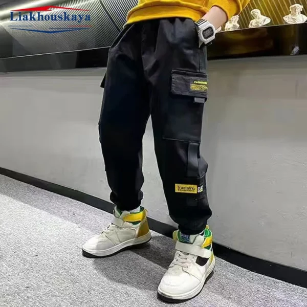 Boys Cargo Pants Casual  Winter Spring Thick Cotton Boys Trousers Kids Sport Pants Teenage Children Clothes For 110-160cm - Image 17