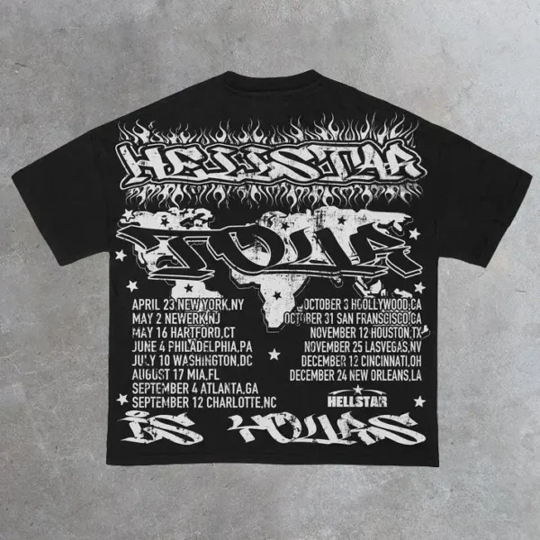 Harajuku Fashionable personality street graphic t shirt American y2k top oversized Couples streetwear goth shirts women clothes - Image 7