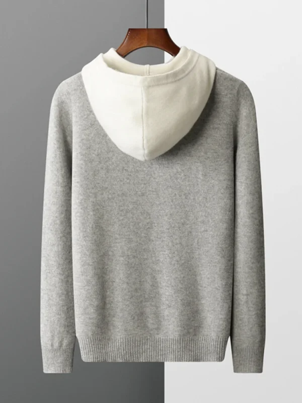 Men's sweater 100% pure wool knitted pullover autumn and winter thickened cashmere sweater casual knitted loose men's tops - Image 2
