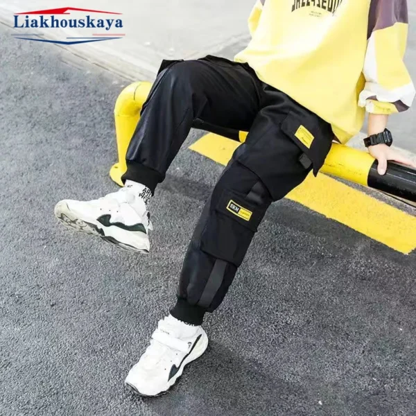 Boys Cargo Pants Casual  Winter Spring Thick Cotton Boys Trousers Kids Sport Pants Teenage Children Clothes For 110-160cm - Image 10