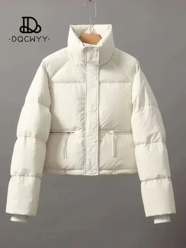 Women's Jacket 2023 New in Cotton-padded Clothes Short Korean Fashion Stand Collar Thicken Bread Jacket Women Coat Tops Winter