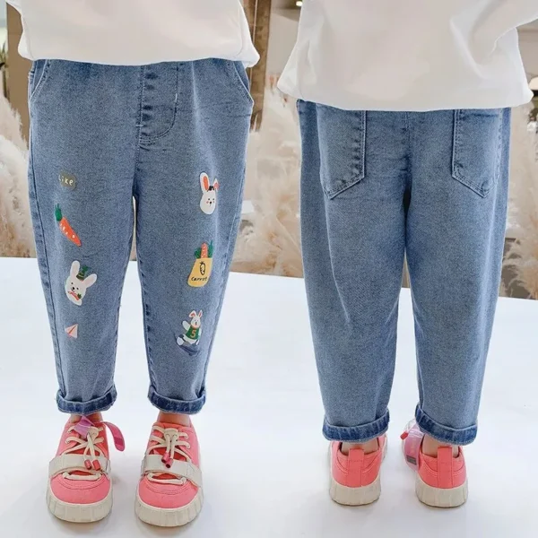 Spring Autumn Fashionable Children Pants Trendy Medium Small Long Pants Baby Children Spring Clothes Jeans - Image 3