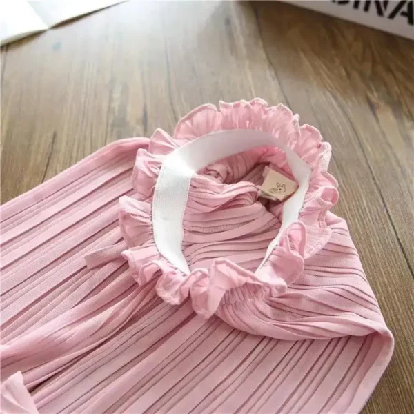 Childen's Girls Summer Ice Silk Wide Leg Pants Baby Fashion Lace Chiffon Waist Flare Trousers Kids Girl Loose Buttom Clothes - Image 5