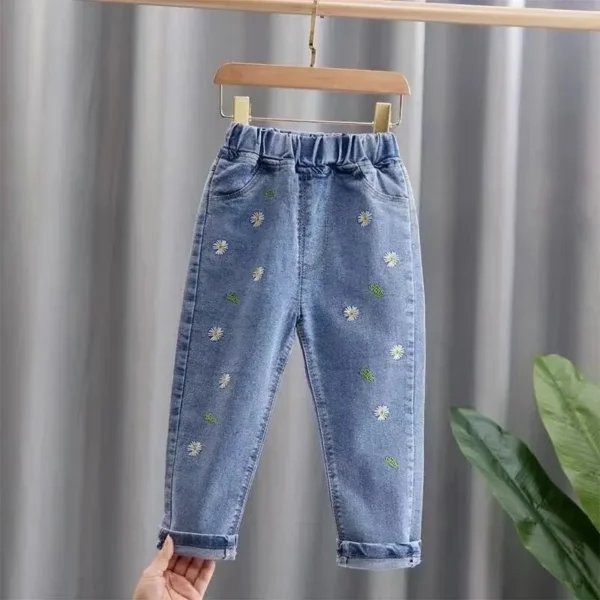 Spring Autumn Fashionable Children Pants Trendy Medium Small Long Pants Baby Children Spring Clothes Jeans - Image 5