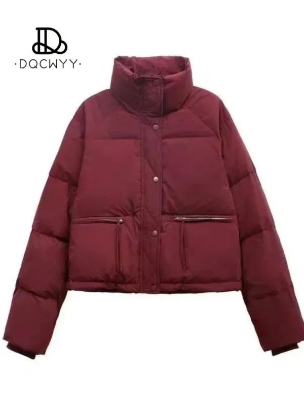 Women's Jacket 2023 New in Cotton-padded Clothes Short Korean Fashion Stand Collar Thicken Bread Jacket Women Coat Tops Winter - Image 11