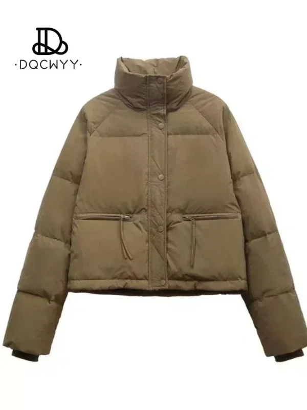Women's Jacket 2023 New in Cotton-padded Clothes Short Korean Fashion Stand Collar Thicken Bread Jacket Women Coat Tops Winter - Image 8