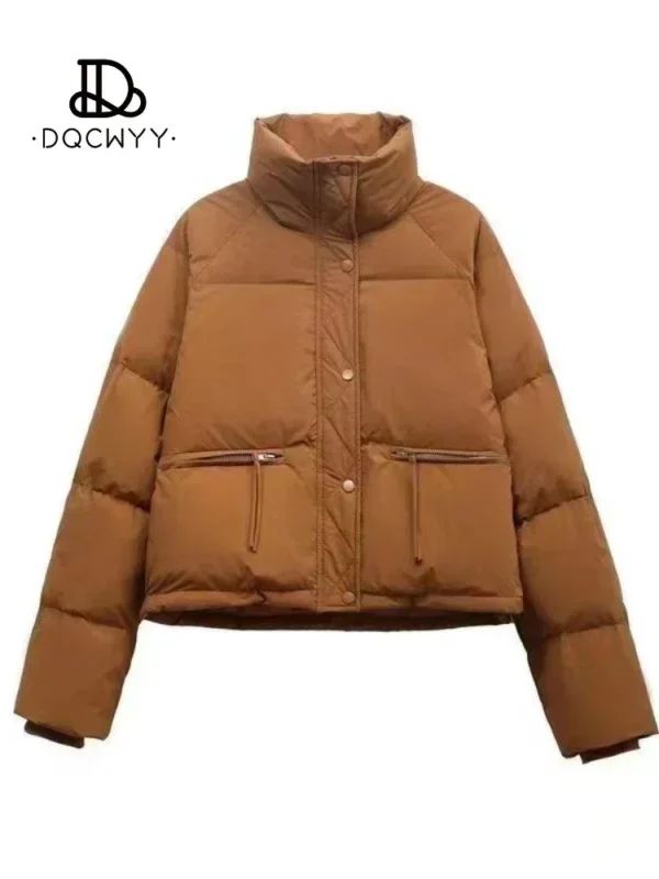 Women's Jacket 2023 New in Cotton-padded Clothes Short Korean Fashion Stand Collar Thicken Bread Jacket Women Coat Tops Winter - Image 10