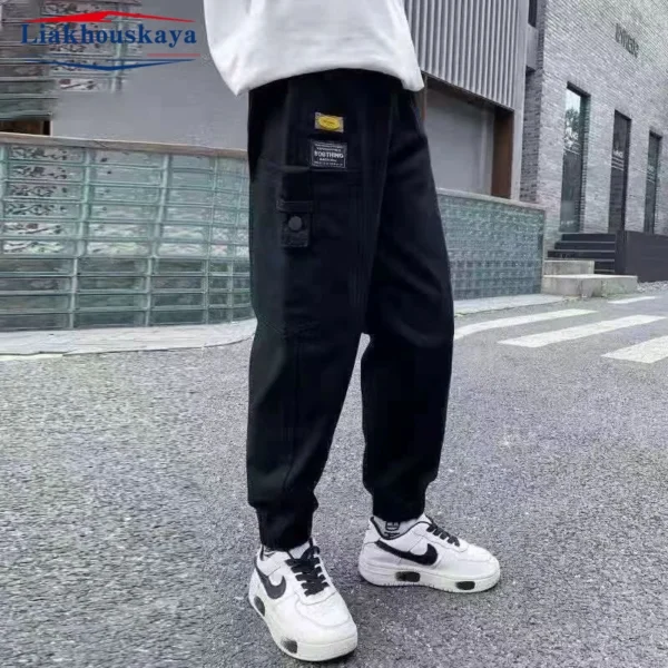 Boys Cargo Pants Casual  Winter Spring Thick Cotton Boys Trousers Kids Sport Pants Teenage Children Clothes For 110-160cm - Image 7