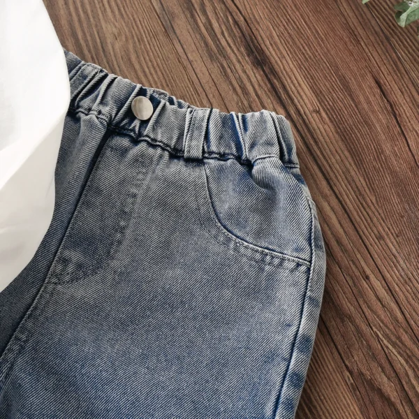 Kids Jeans for Girls Denim Trousers Children Wide Leg Pants Spring Autumn Baby Clothes Teenagers Costumes 4 6 7 8 10 12 13 Years - Image 4