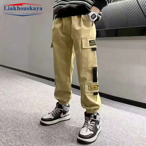 Boys Cargo Pants Casual  Winter Spring Thick Cotton Boys Trousers Kids Sport Pants Teenage Children Clothes For 110-160cm - Image 18