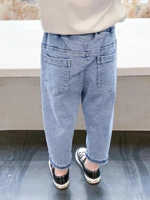 Spring Autumn Fashionable Children Pants Trendy Medium Small Long Pants Baby Children Spring Clothes Jeans - Image 2